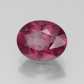 Granate rodolita rojo natural de 1,95 ct, corte óvalo, VS