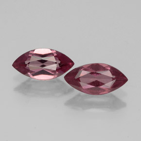 Gemas de granate rodolita rojo natural de  ct, marquesa, VS