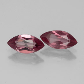Gemas de granate rodolita rojo natural de  ct, marquesa, VS