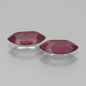Gemas de granate rodolita rojo natural de  ct, marquesa, VS