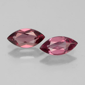 Gemas de granate rodolita rojo natural de  ct, marquesa, VVS-VS