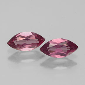 Gemas de granate rodolita rojo natural de  ct, marquesa, VS