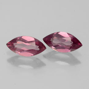 Gemas de granate rodolita rojo natural de  ct, marquesa, VS