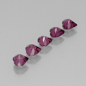 Gemas de granate rodolita rojo natural de  ct, forma de corazón, VS