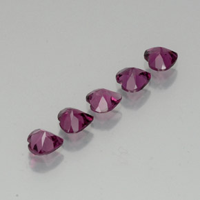 Gemas de granate rodolita rojo natural de  ct, forma de corazón, VS