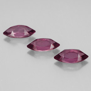Gemas de granate rodolita rojo natural de  ct, marquesa, VS
