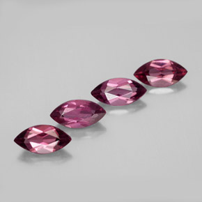 Gemas de granate rodolita rojo natural de  ct, marquesa, VS