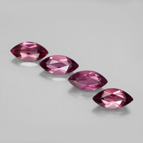 Gemas de granate rodolita rojo natural de  ct, marquesa, VS