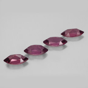 Gemas de granate rodolita rojo natural de  ct, marquesa, VS