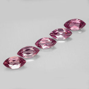 Gemas de granate rodolita rojo natural de  ct, marquesa, VVS-VS