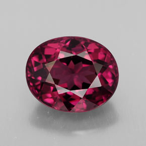 Granate rodolita rojo natural de 2,24 ct, corte óvalo, VS