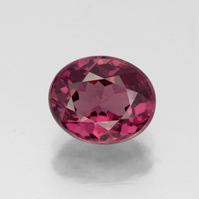 Granate rodolita rojo natural de 2,02 ct, corte óvalo, VS-SI