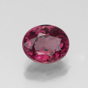 Granate rodolita rojo natural de 2,02 ct, corte óvalo, VS-SI