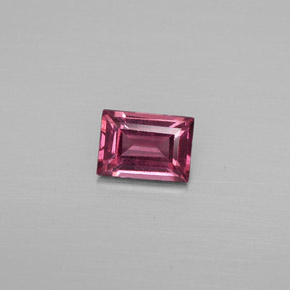 Granate rodolita Rojo frambuesa natural de 0.70 ct, Corte Baguette, VS-SI