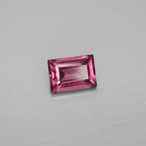 Granate rodolita Rojo frambuesa natural de 0.70 ct, Corte Baguette, VS-SI