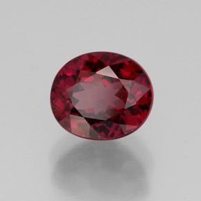 Granate rodolita rojo natural de 2,68 ct, corte óvalo, VS