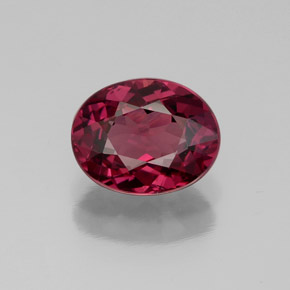 Granate rodolita rojo natural de 2,07 ct, corte óvalo, VS