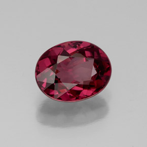 Granate rodolita rojo natural de 2,07 ct, corte óvalo, VS