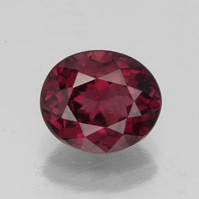 Granate rodolita rojo natural de 2,21 ct, corte óvalo, VVS-VS