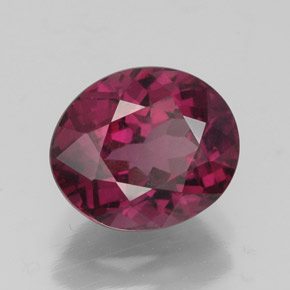 Granate rodolita Rojo frambuesa natural de 2.95 ct, Corte Óvalo, VS