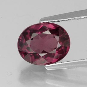 Granate rodolita rojo natural de 2,16 ct, corte óvalo, VS