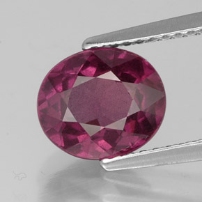 Granate rodolita rojo natural de 2,60 ct, corte óvalo, VS