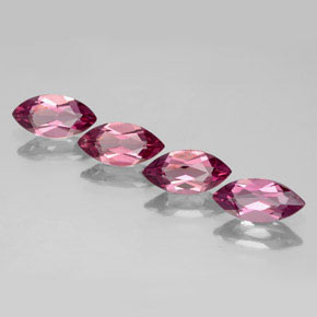 Gemas de granate rodolita rojo natural de  ct, marquesa, VVS-VS