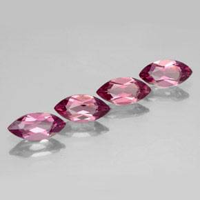 Gemas de granate rodolita rojo natural de  ct, marquesa, VVS-VS