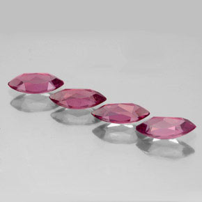 Gemas de granate rodolita rojo natural de  ct, marquesa, VVS-VS