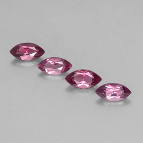 Gemas de granate rodolita rojo natural de  ct, marquesa, VS