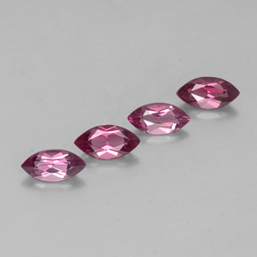 Gemas de granate rodolita rojo natural de  ct, marquesa, VS