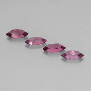 Gemas de granate rodolita rojo natural de  ct, marquesa, VS