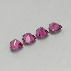 Gemas de granate rodolita violeta natural de  ct, forma de corazón, VS
