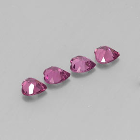 Gemas de granate rodolita violeta natural de  ct, forma de corazón, VVS-VS