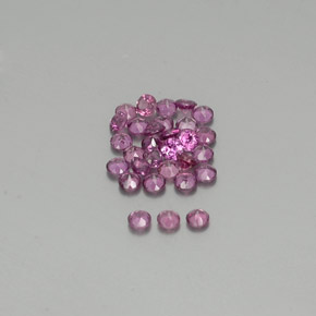 Gemas de granate rodolita rojo natural de  ct, corte redondo, VS
