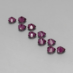 Gemas de granate rodolita rojo natural de  ct, forma de corazón, VVS-VS