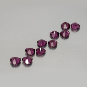 Gemas de granate rodolita rojo natural de 2,95 ct, forma de corazón, VVS-VS
