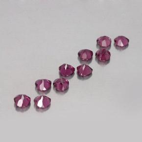 Gemas de granate rodolita púrpura natural de 2,98 ct, forma de corazón, VVS-VS