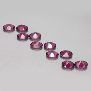 Gemas de Granate rodolita Rojo púrpura natural de 4.23 ct, Corte Óvalo, VS