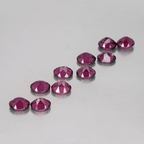 Gemas de granate rodolita rojo natural de 4,88 ct, corte óvalo, VS