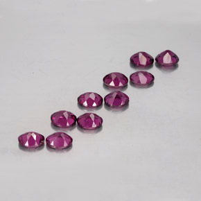 Gemas de granate rodolita rojo natural de 4,70 ct, corte óvalo, VS