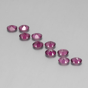 Gemas de granate rodolita rojo natural de 3,98 ct, corte óvalo, VS