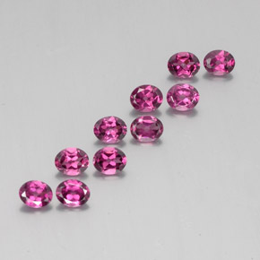 Gemas de granate rodolita rojo natural de 4,29 ct, corte óvalo, VS
