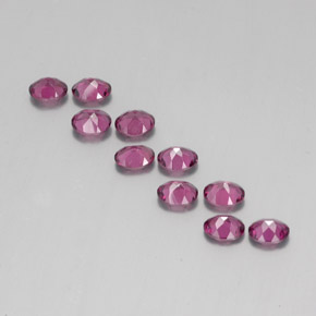 Gemas de granate rodolita rojo natural de 4,29 ct, corte óvalo, VS