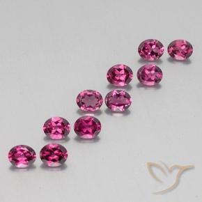 Gemas de Granate rodolita Rojo púrpura natural de 4.74 ct, Ovalada, VS