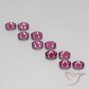 Gemas de Granate rodolita Rojo púrpura natural de 4.74 ct, Ovalada, VS