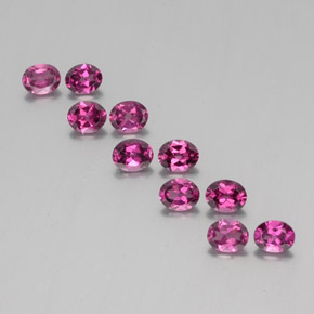 Gemas de granate rodolita rojo natural de 4,12 ct, corte óvalo, VS