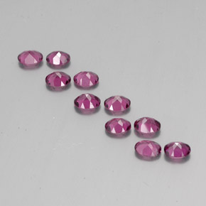 Gemas de granate rodolita rojo natural de 4,12 ct, corte óvalo, VS