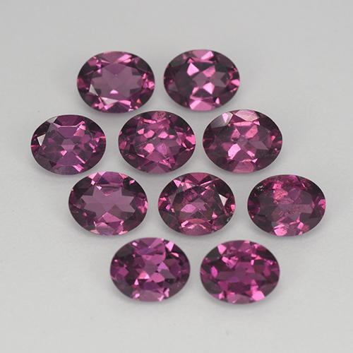 Gemas de Granate rodolita Púrpura oscuro natural de 3.83 ct, Corte Óvalo, VS