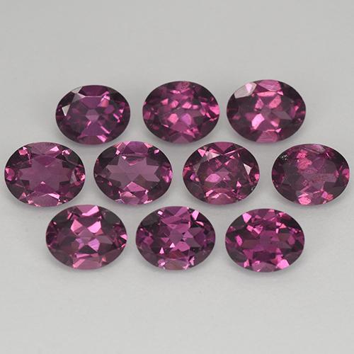 Gemas de Granate rodolita Púrpura oscuro natural de 3.83 ct, Corte Óvalo, VS